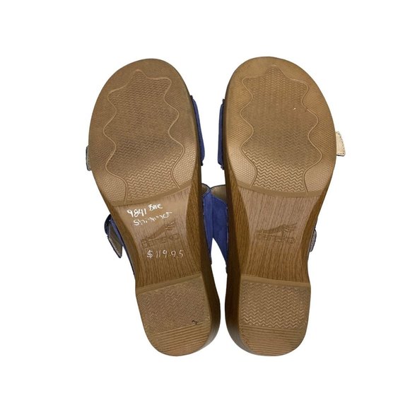Dansko Women Sandals Sophie Shimmer Blue Platform Size 9 fits like a 8.5 - Picture 6 of 6